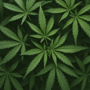 Close-up of vibrant green marijuana leaves, representing chronic cannabis use and its long-term implications.